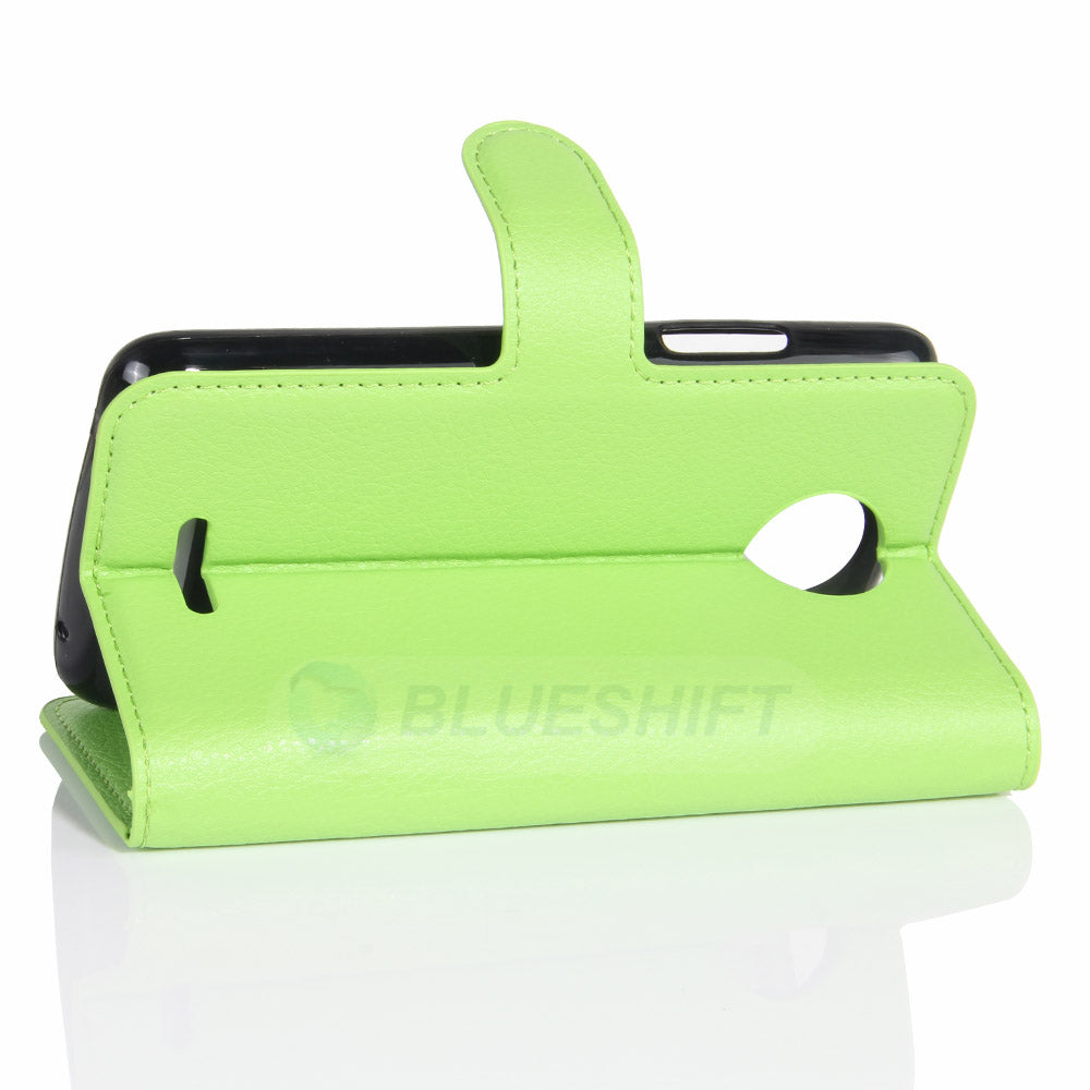 Moto C Pu Wallet Case [Green]
