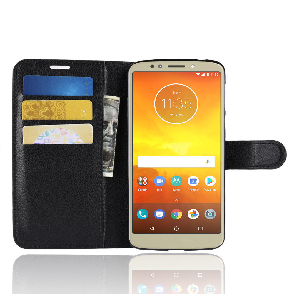 Moto E5/G6Play Pu Wallet Case [Black]