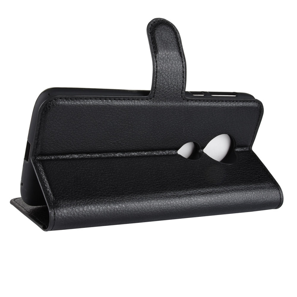 Moto E5/G6Play Pu Wallet Case [Black]