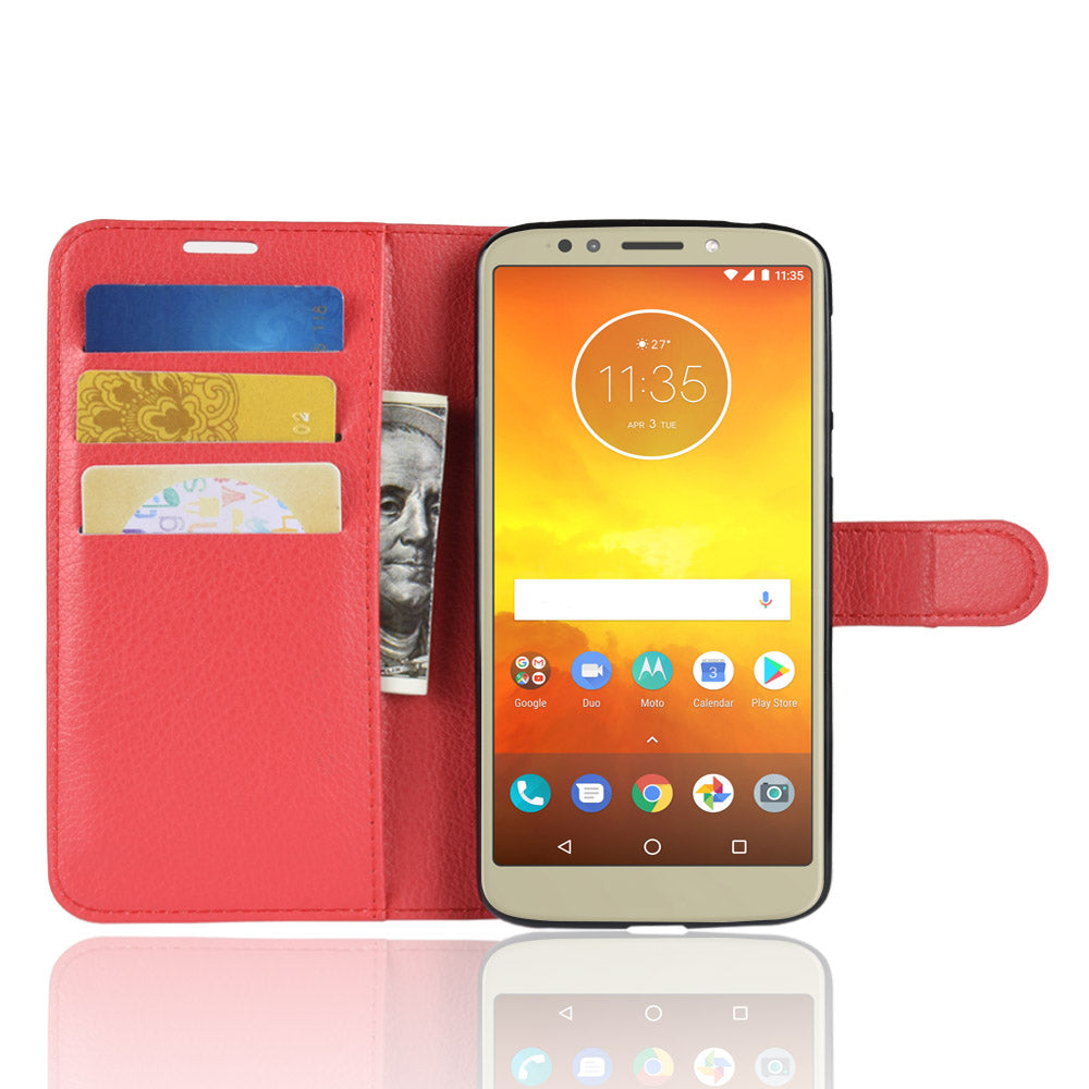 Moto E5/G6Play Pu Wallet Case [Red]
