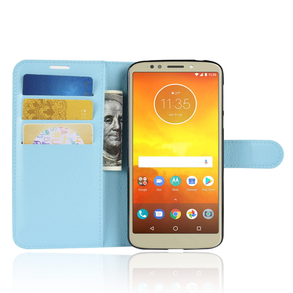 Moto E5/G6Play Pu Wallet Case [Lightblue]