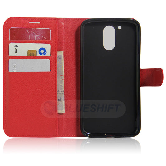 Moto G4/G4Plus Pu Wallet Case [Red]