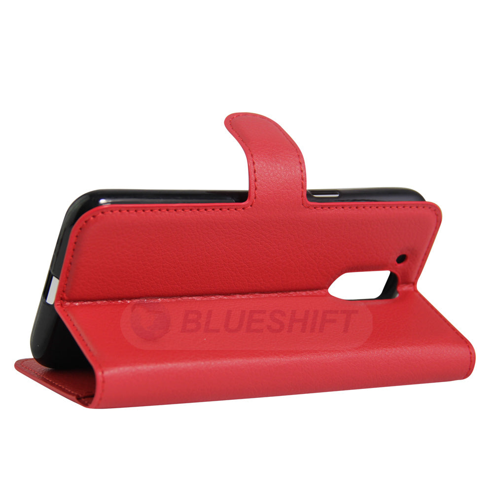 Moto G4/G4Plus Pu Wallet Case [Red]