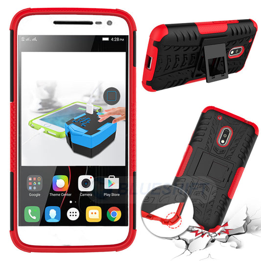Moto G4 Play Heavy Duty Case Red