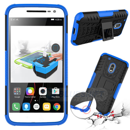 Moto G4 Play Heavy Duty Case Blue