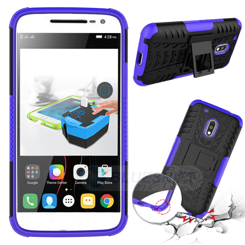 Moto G4 Play Heavy Duty Case Purple