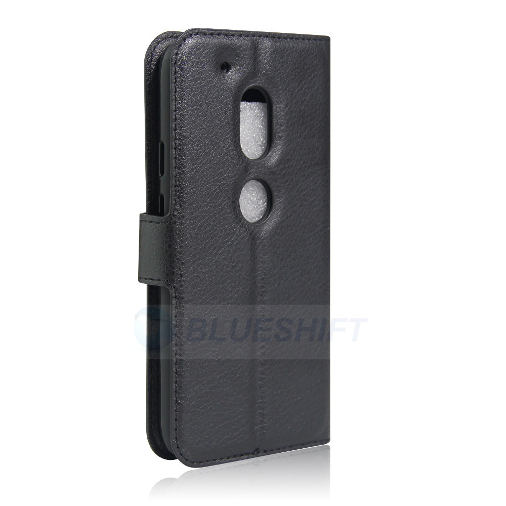 Moto G4 Play Pu Wallet Case [Black]
