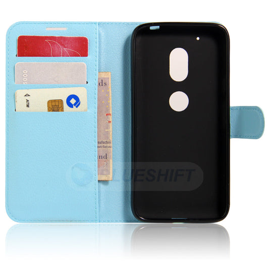 Moto G4 Play Pu Wallet Case [Lightblue]