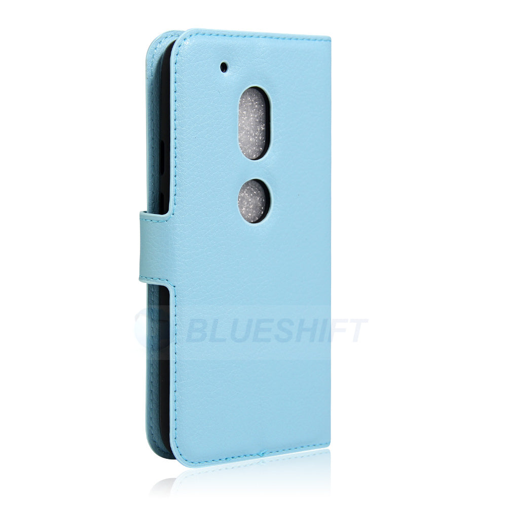 Moto G4 Play Pu Wallet Case [Lightblue]