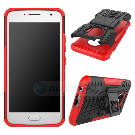 Moto G5 Plus Heavy Duty Case Red