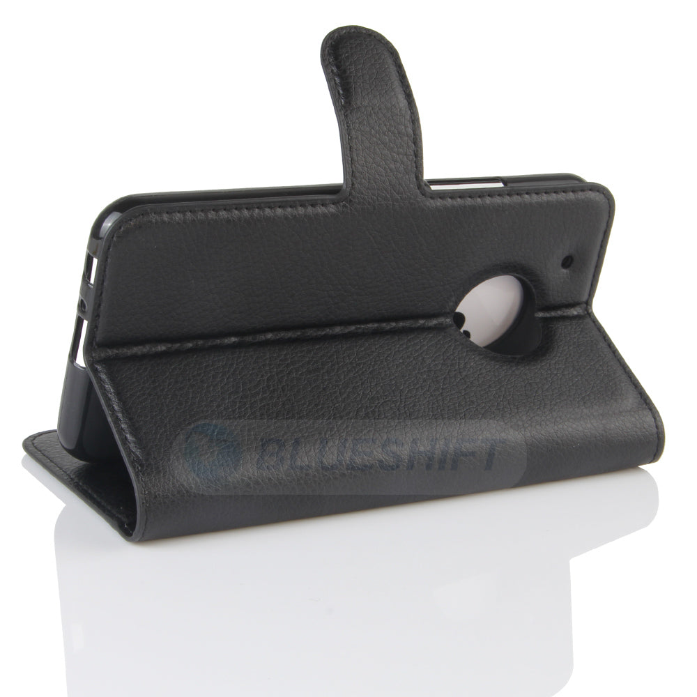 Moto G5 Plus Pu Wallet Case [Black]