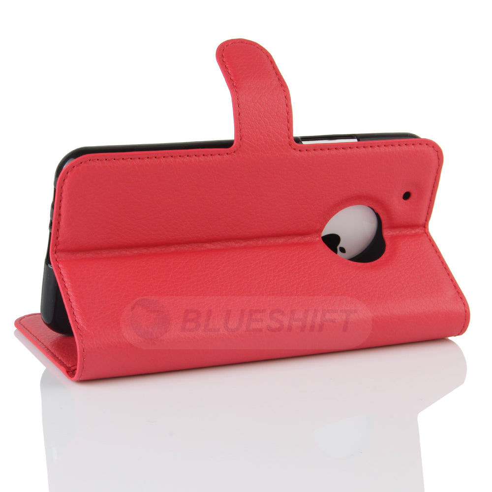 Moto G5 Plus Pu Wallet Case [Red]