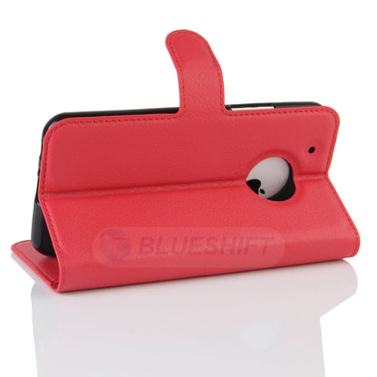 Moto G5 Plus Pu Wallet Case [Red]