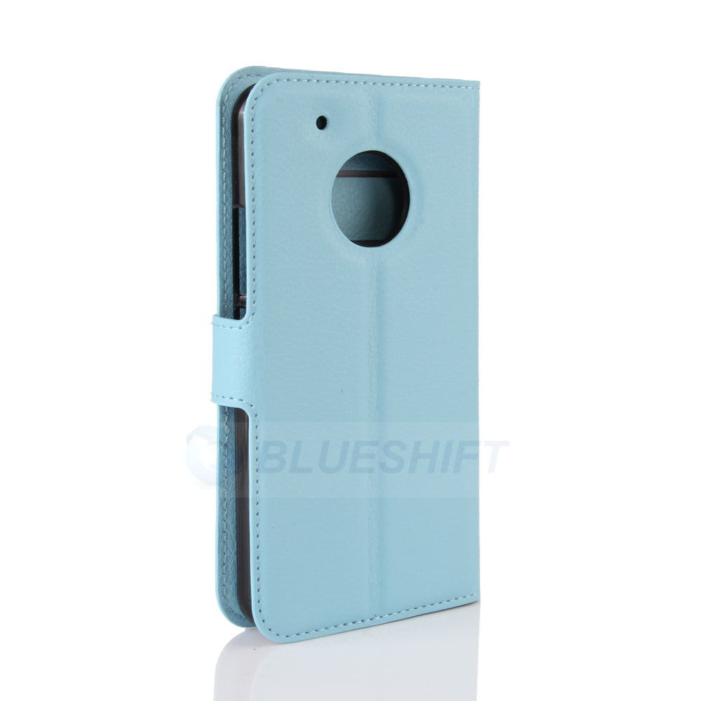 Moto G5 Plus Pu Wallet Case [Lightblue]