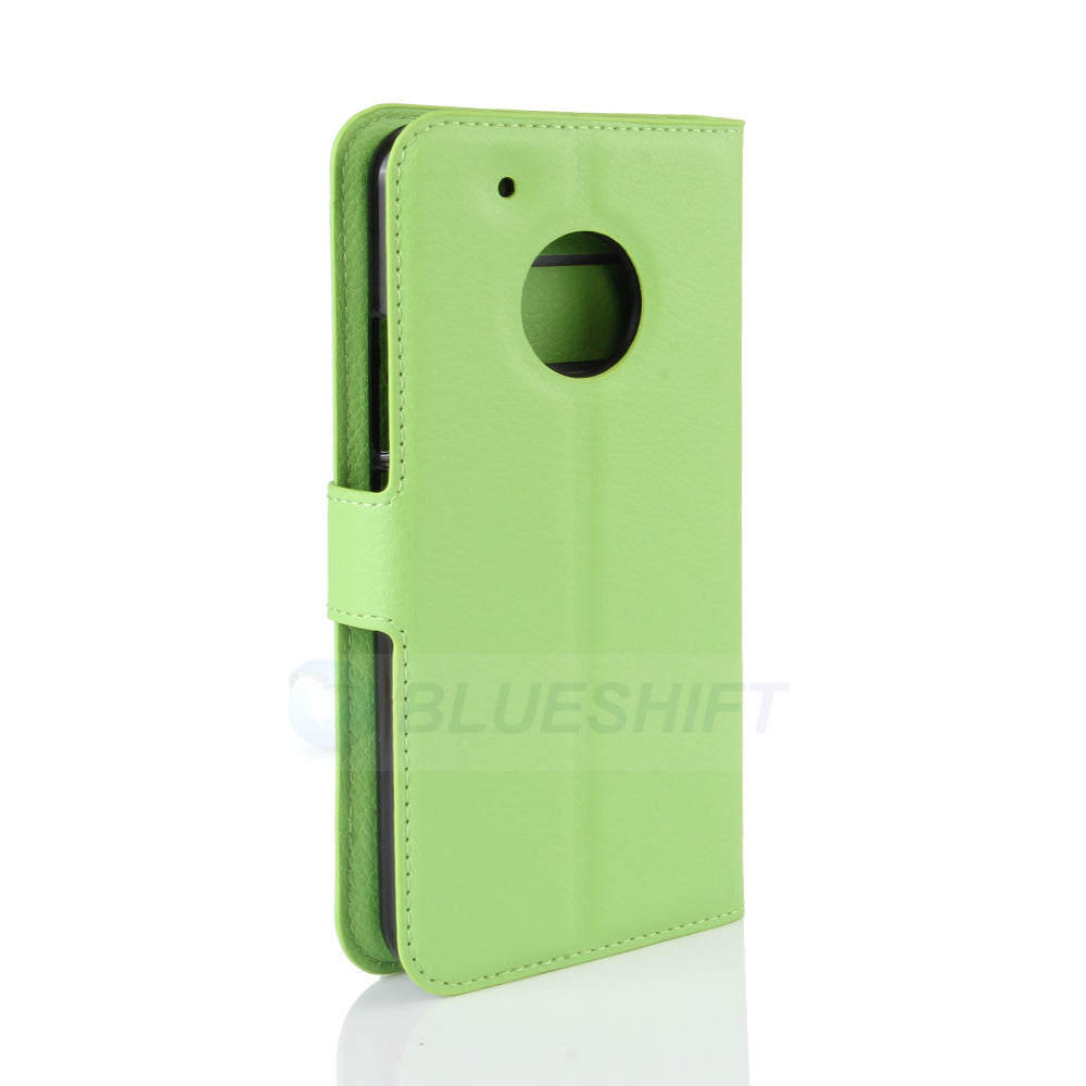 Moto G5 Plus Pu Wallet Case [Green]