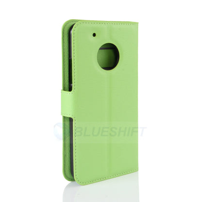 Moto G5 Plus Pu Wallet Case [Green]