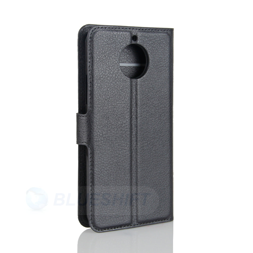 Moto G5S Pu Wallet Case [Black]