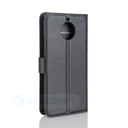 Moto G5S Pu Wallet Case [Black]
