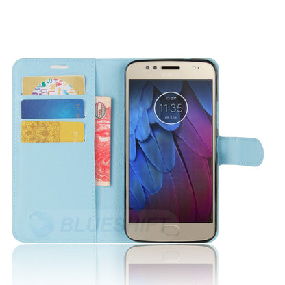 Moto G5S Pu Wallet Case [Lightblue]
