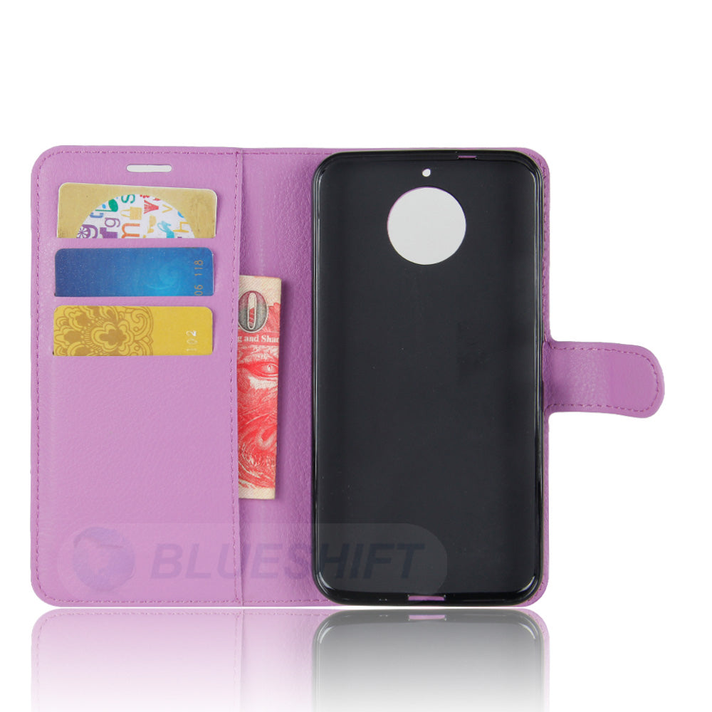 Moto G5S Pu Wallet Case [Purple]