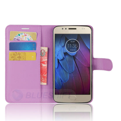 Moto G5S Pu Wallet Case [Purple]