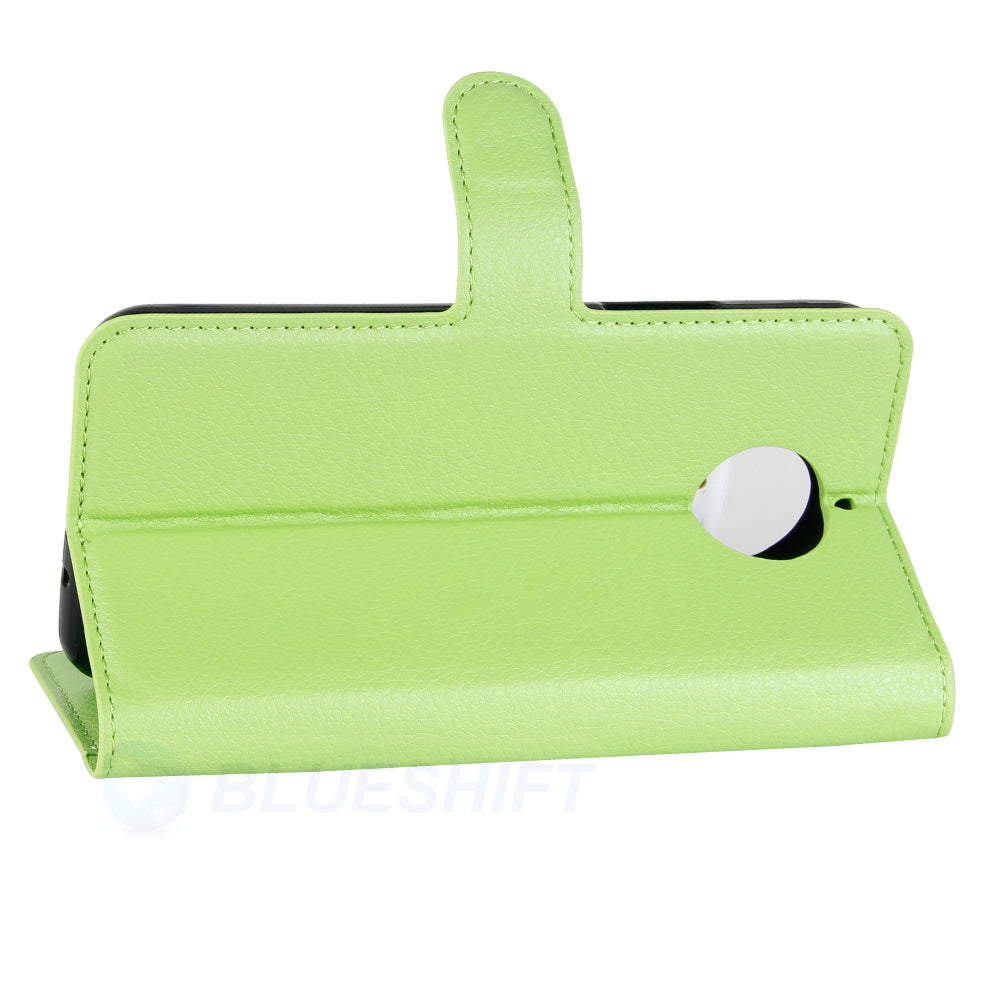 Moto G5S Pu Wallet Case [Green]
