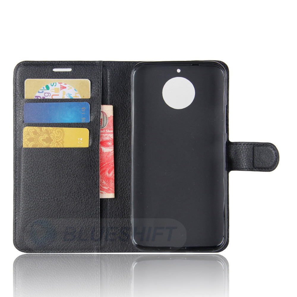 Moto G5S Plus Pu Wallet Case [Black]