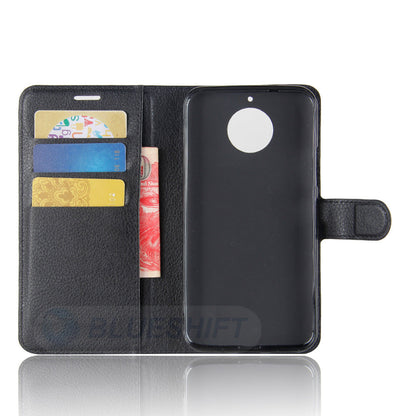 Moto G5S Plus Pu Wallet Case [Black]