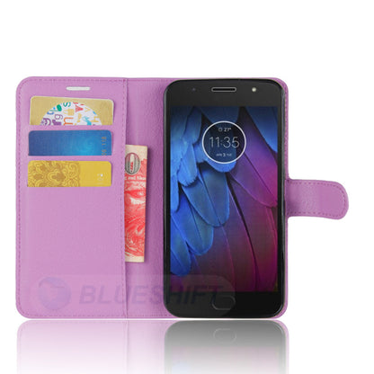 Moto G5S Plus Pu Wallet Case [Purple]