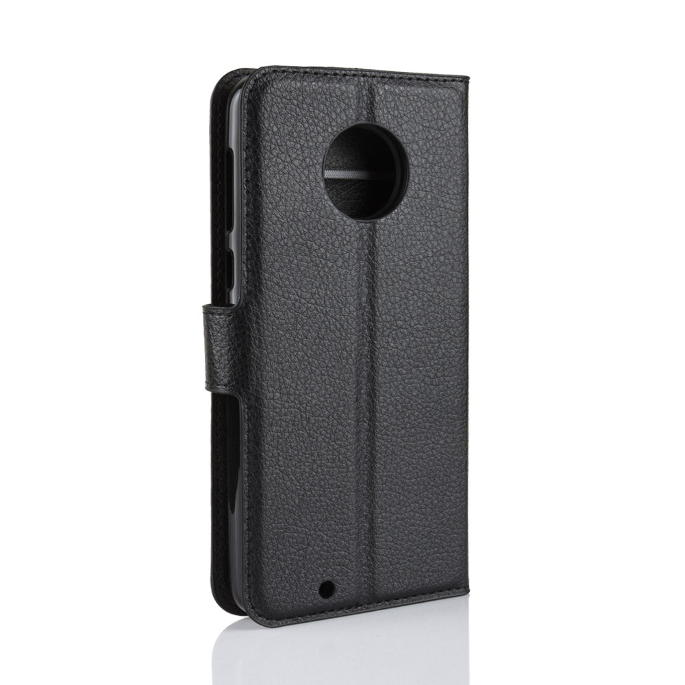 Moto G6 Pu Wallet Case [Black]