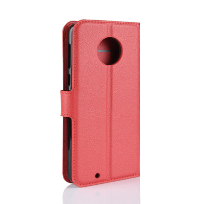 Moto G6 Pu Wallet Case [Red]