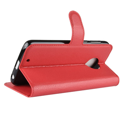 Moto G6 Pu Wallet Case [Red]