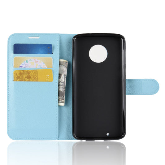Moto G6 Pu Wallet Case [Lightblue]