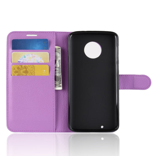 Moto G6 Pu Wallet Case [Purple]