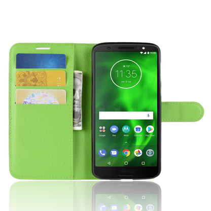 Moto G6 Pu Wallet Case [Green]