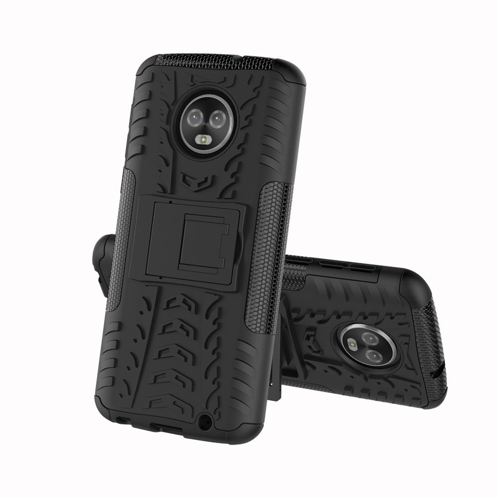 Moto G6 Plus Heavy Duty Case Black