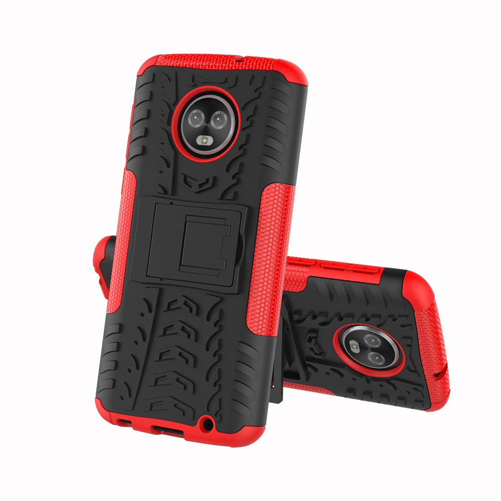 Moto G6 Plus Heavy Duty Case Red