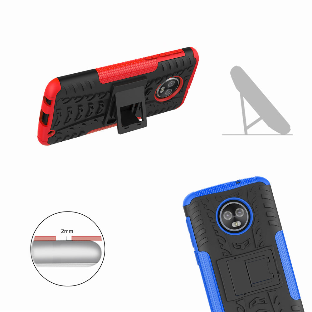 Moto G6 Plus Heavy Duty Case Blue