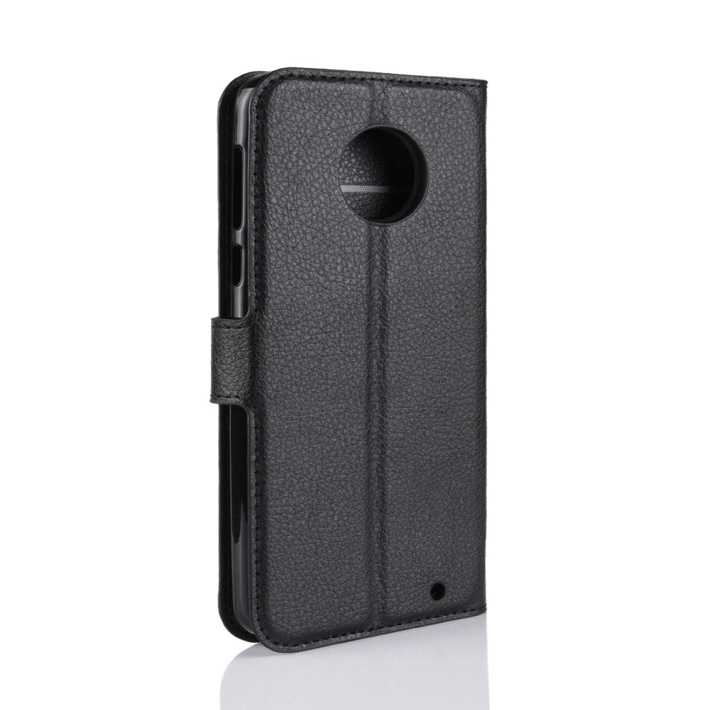 Moto G6 Plus Pu Wallet Case [Black]