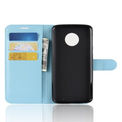 Moto G6 Plus Pu Wallet Case [Lightblue]