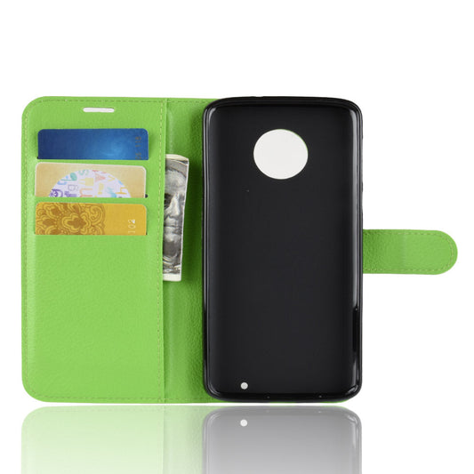 Moto G6 Plus Pu Wallet Case [Green]