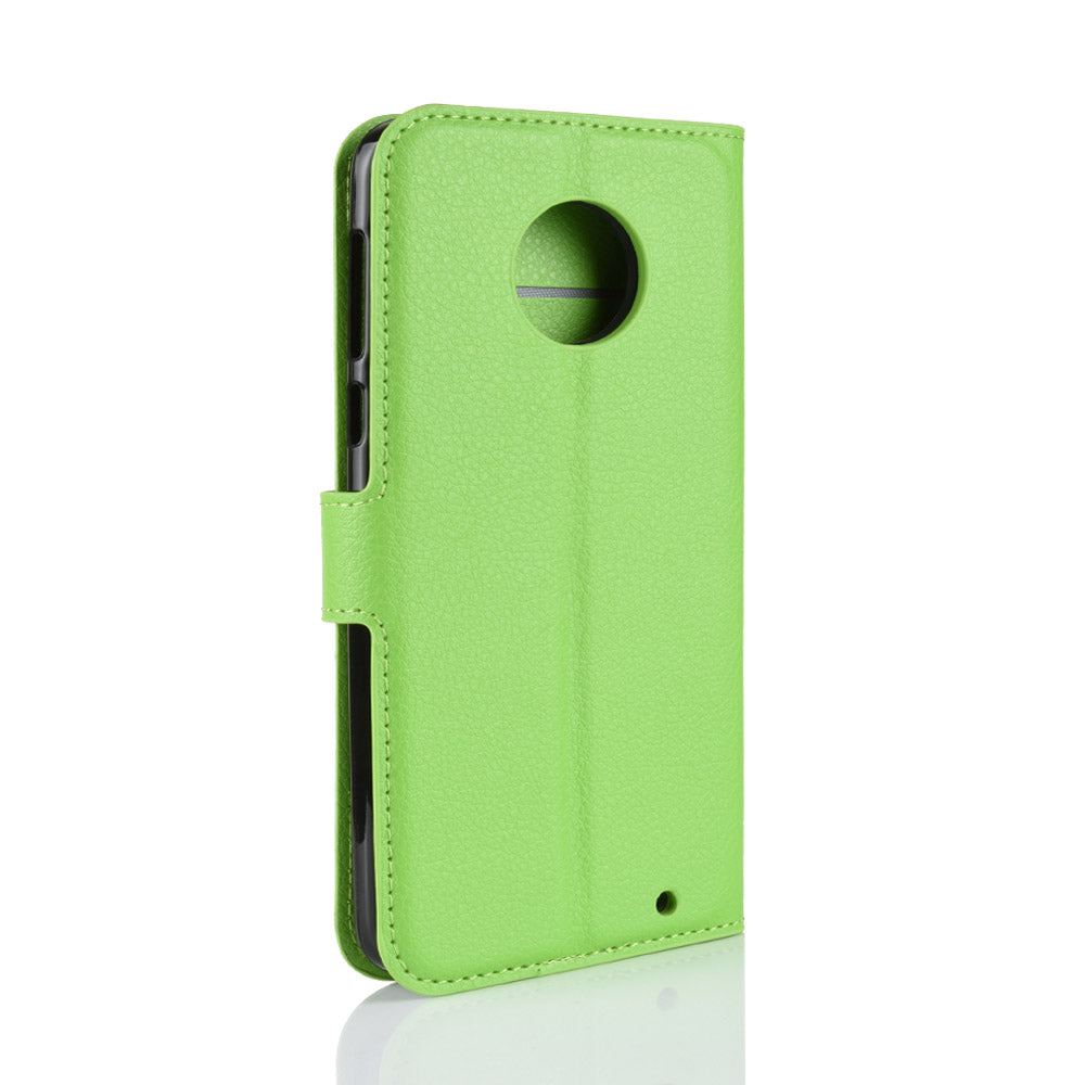 Moto G6 Plus Pu Wallet Case [Green]