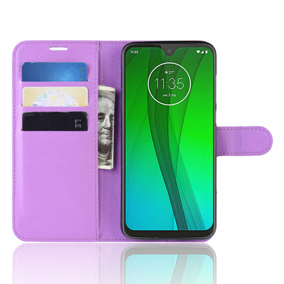 Moto G7/G7Plus Pu Wallet Case [Purple]