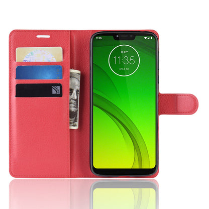 Moto G7 Power Pu Wallet Case [Red]