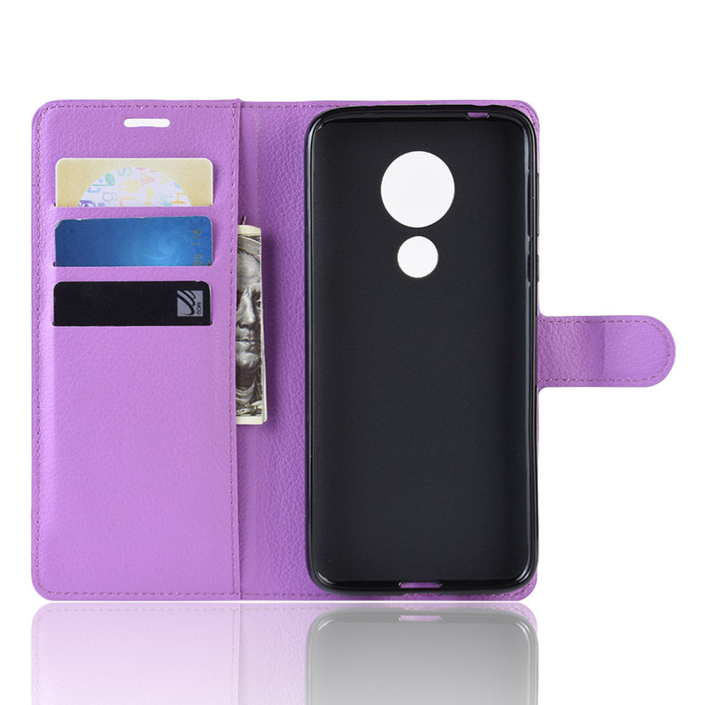 Moto G7 Power Pu Wallet Case [Purple]