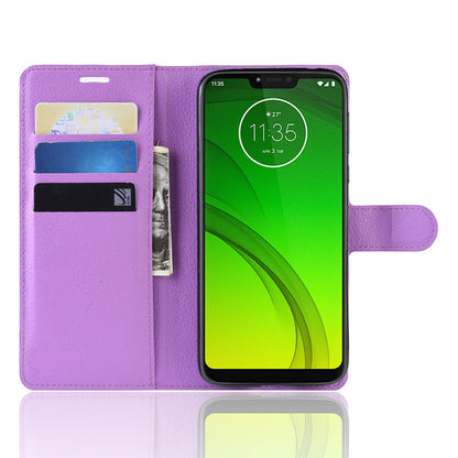 Moto G7 Power Pu Wallet Case [Purple]