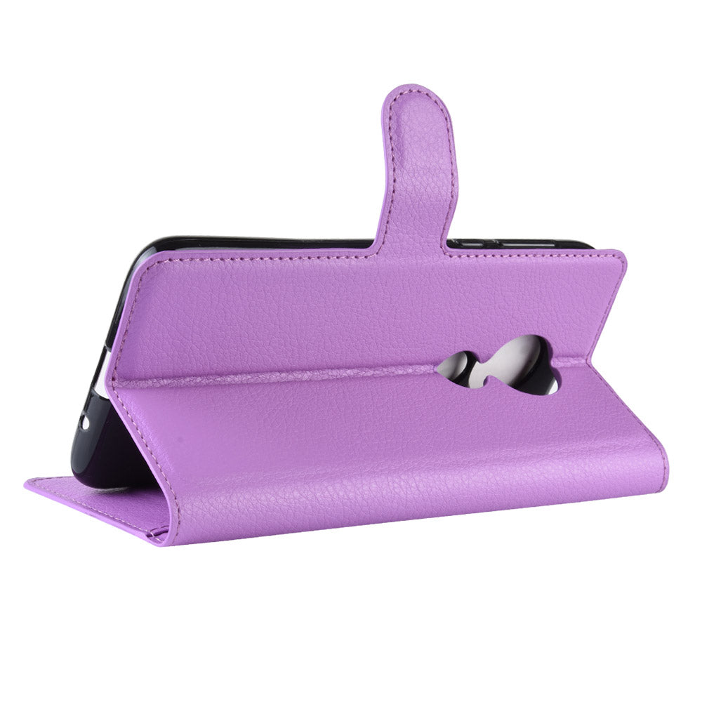 Moto G7 Power Pu Wallet Case [Purple]