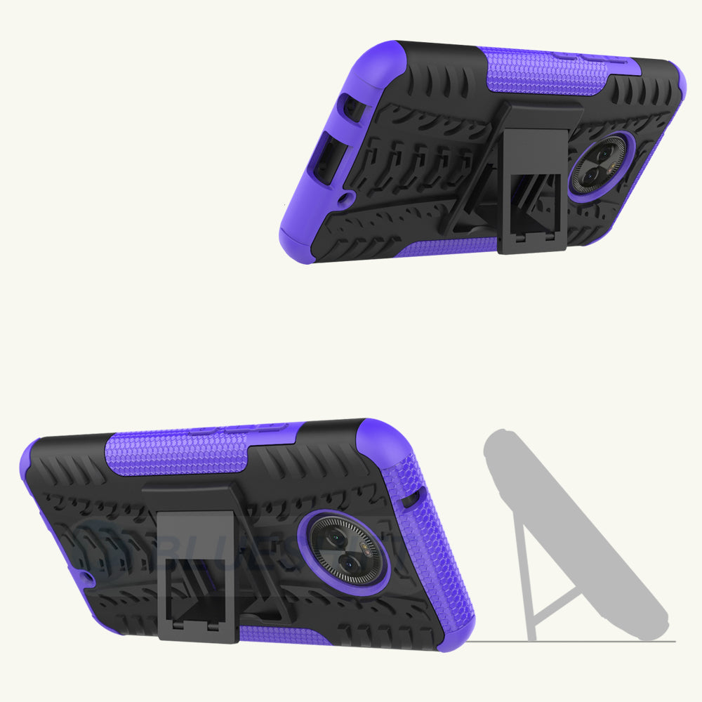 Moto X4 Heavy Duty Case Blue