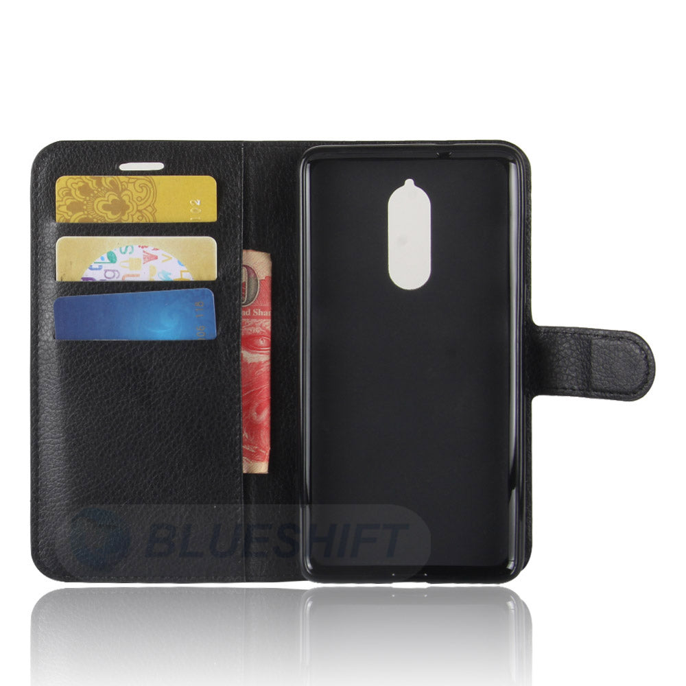 Moto X4 Pu Wallet Case [Black]