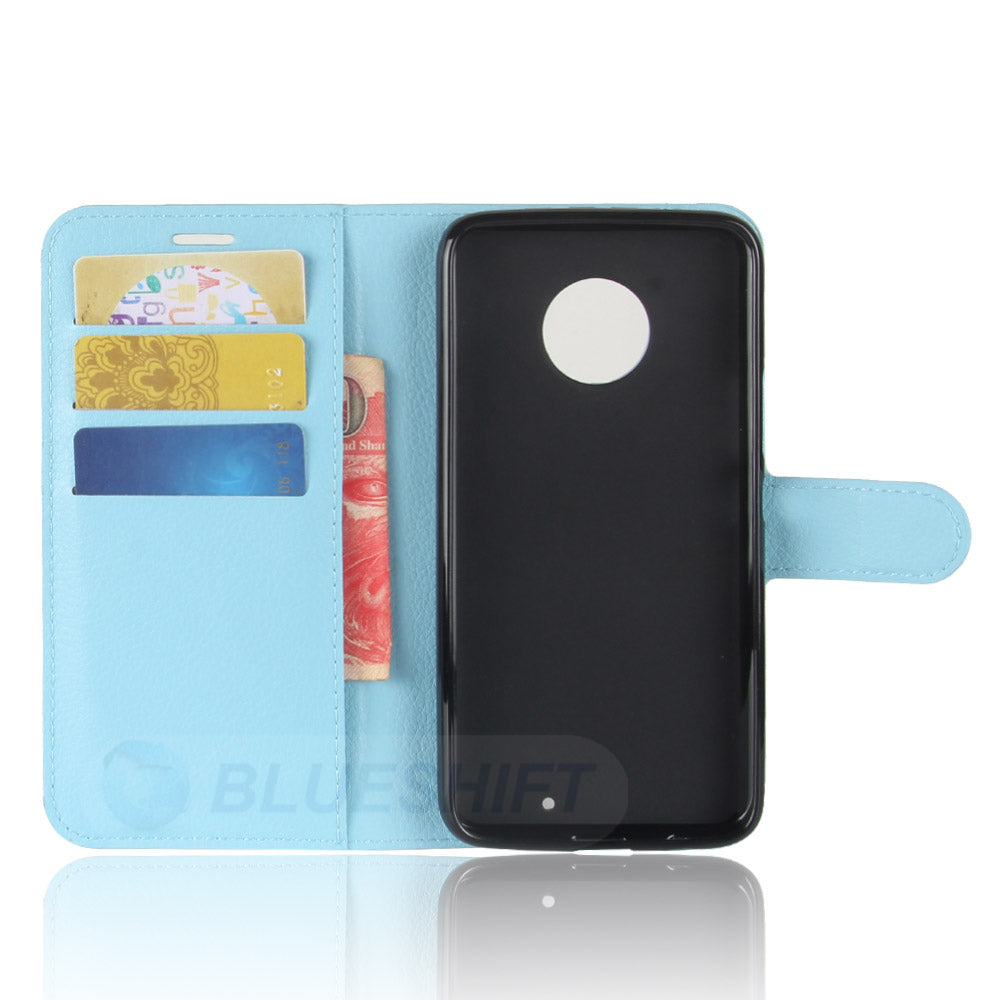 Moto X4 Pu Wallet Case [Lightblue]